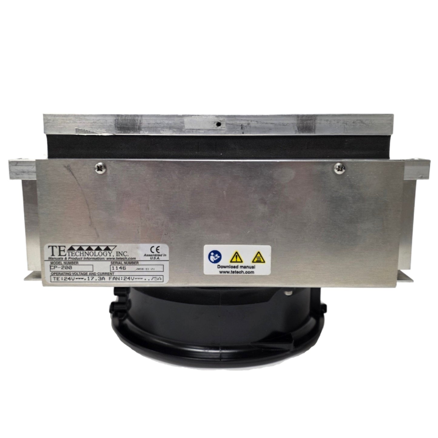 Used TE Technology CP-200 Peltier Thermoelectric Cold Plate Cooler 24VDC 17.3A 360W