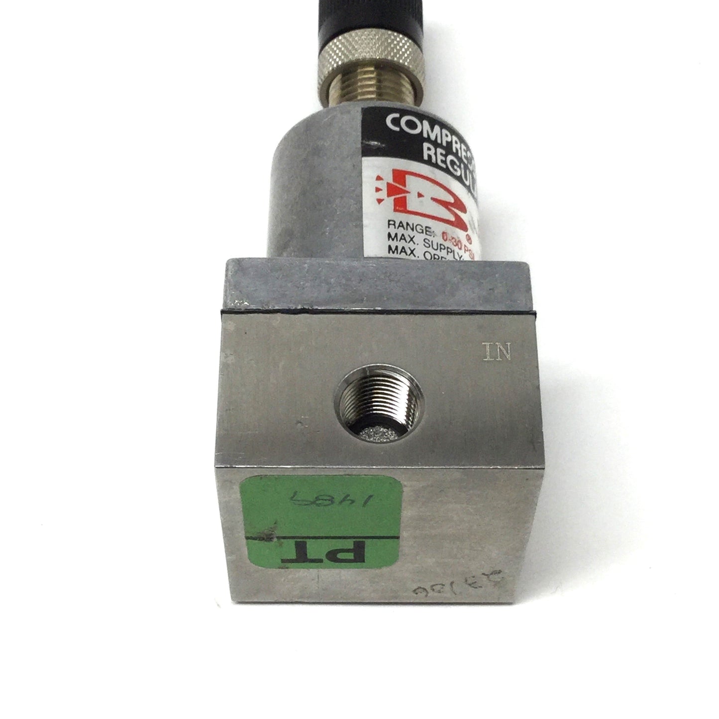 Used Brooks 8601D Mechanical SS Compressed Gas Pressure Regulator 0-30psi, 350°F
