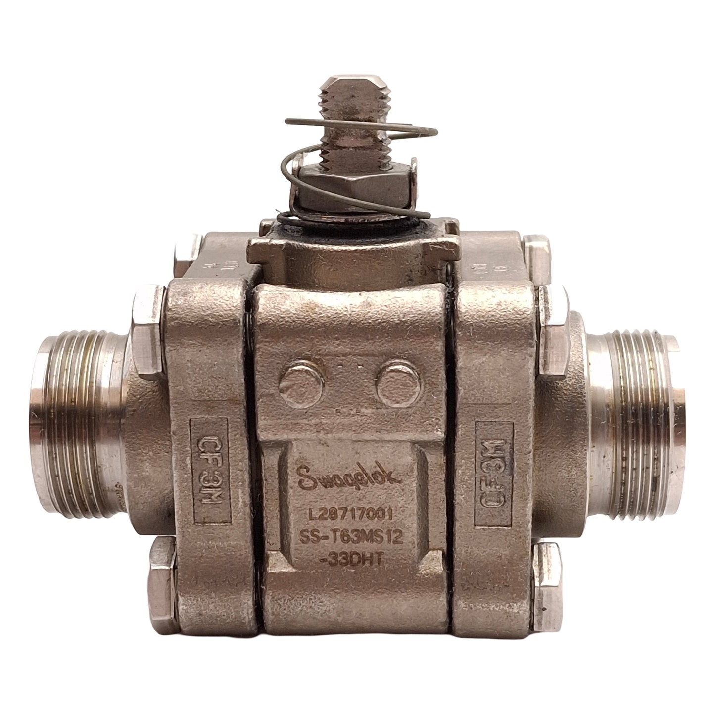 Used Swagelok SS-T63MS12 Thermal Service Ball Valve, 3/4in Tubing Fitting, 1000PSI