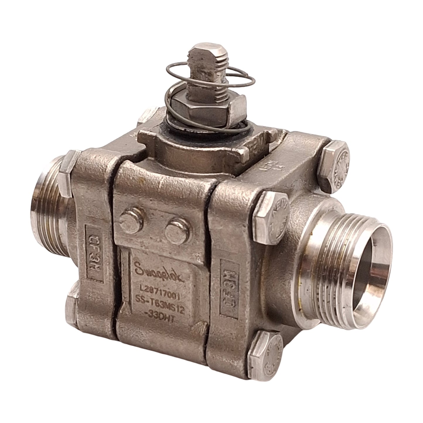 Used Swagelok SS-T63MS12 Thermal Service Ball Valve, 3/4in Tubing Fitting, 1000PSI