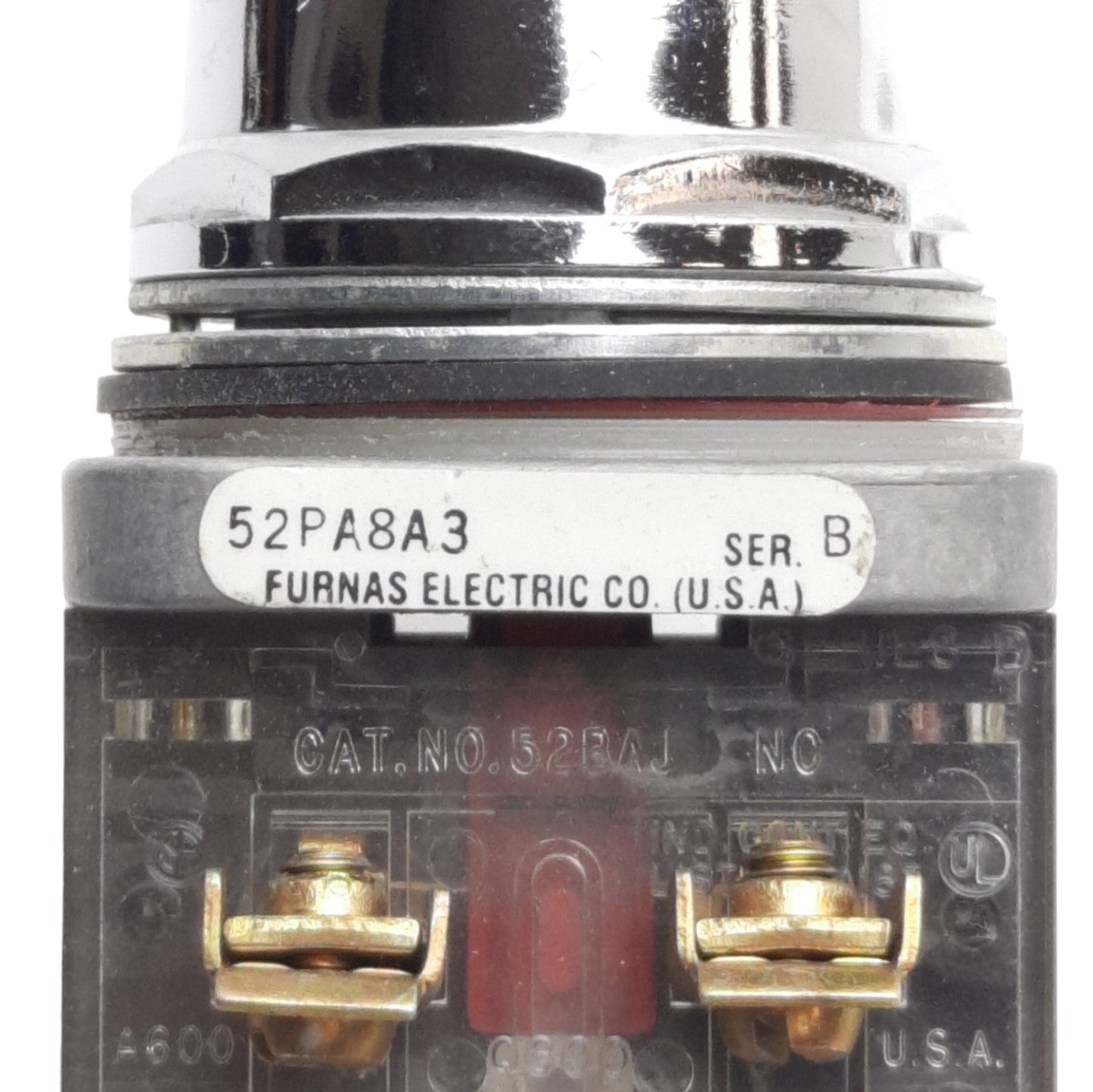 Used Siemens 52PA8A3 Pushbutton, 30mm, Momentary, Green, 2 NO/ 1NC, 600VAC 10A