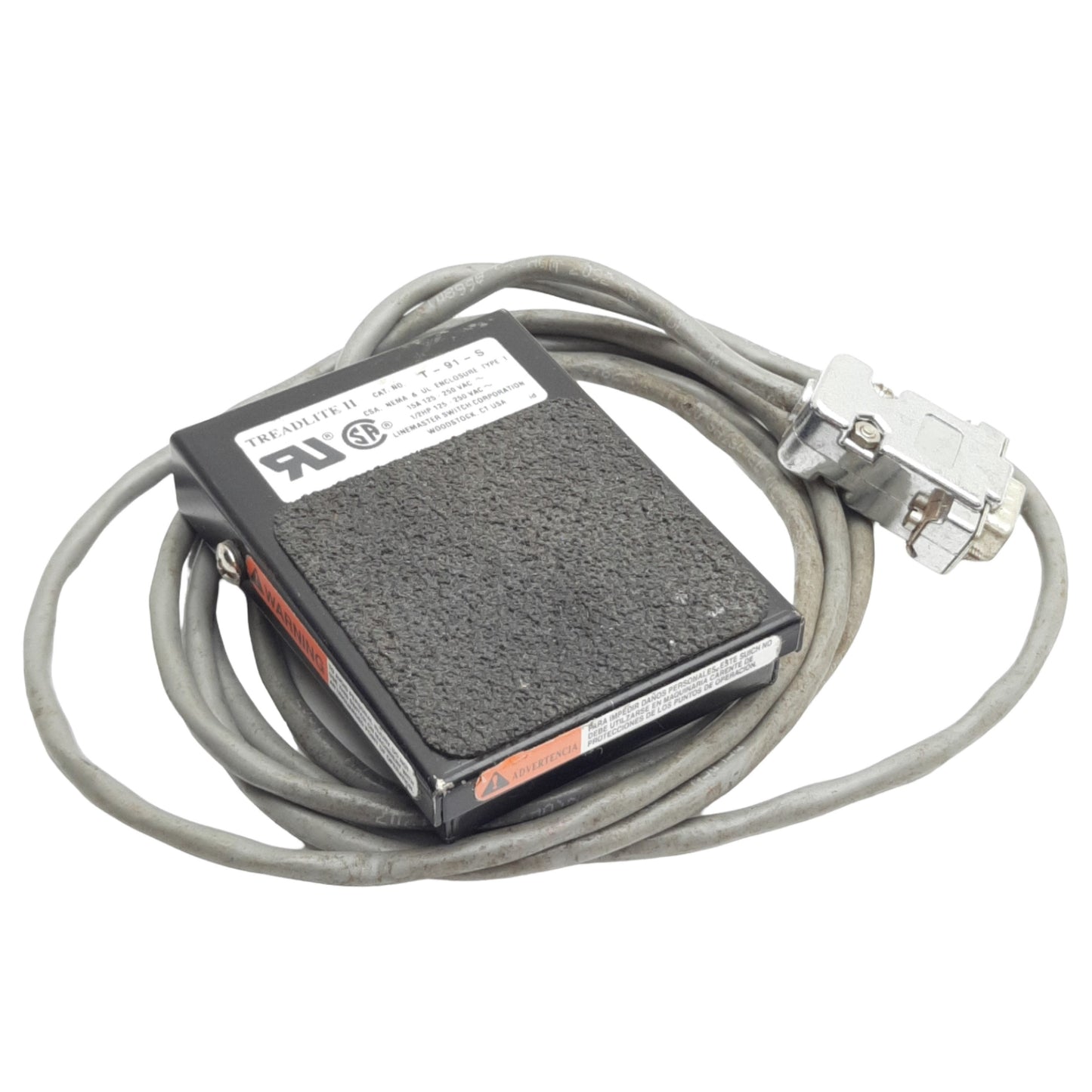 Used Loctite CL25 88653 Treadlite II Foot Switch / Pedal, DB9M, Momentary, 250VAC 15A
