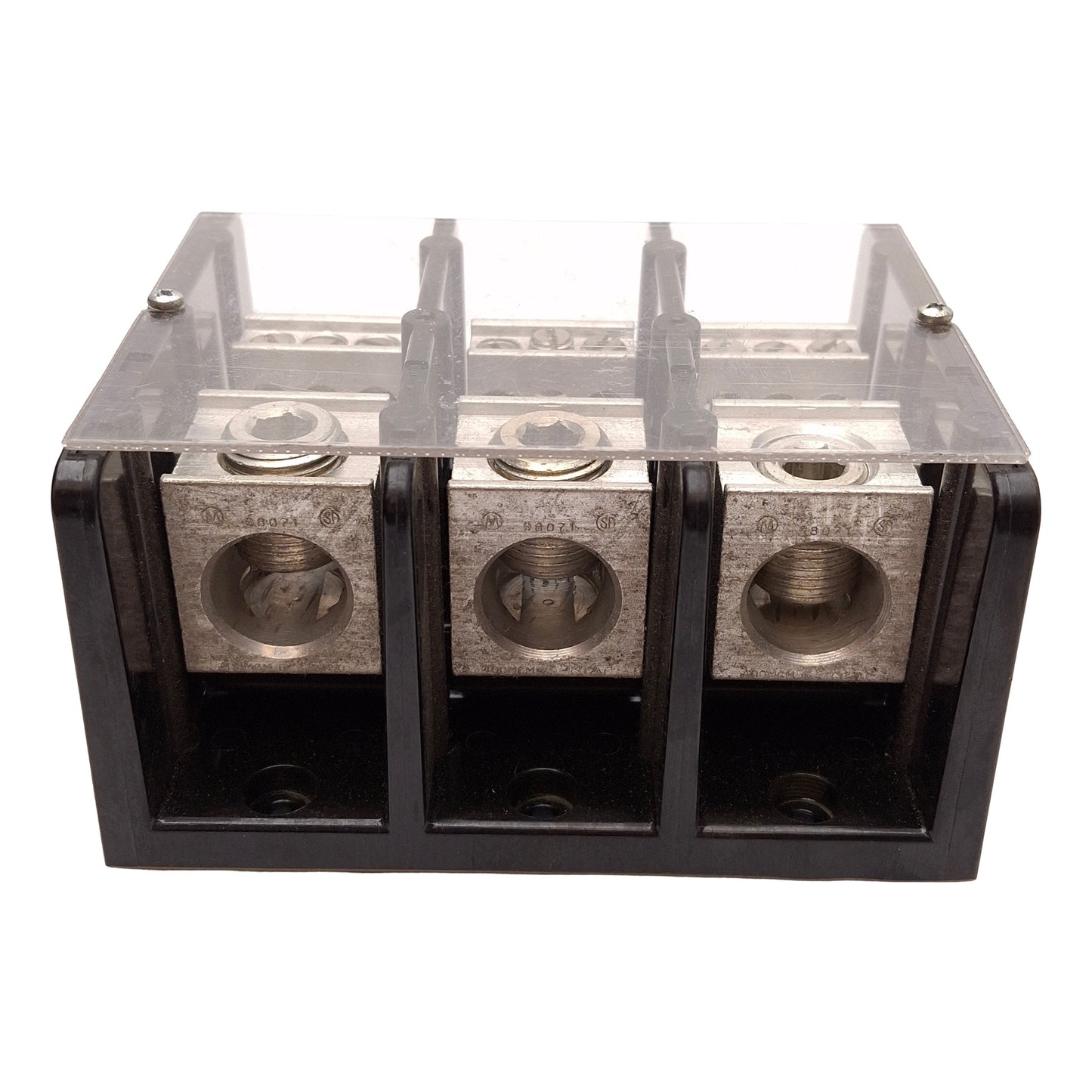Used Marathon 1433553 Power Distribution Terminal Block, 3-Poles, 600VAC/DC 335A