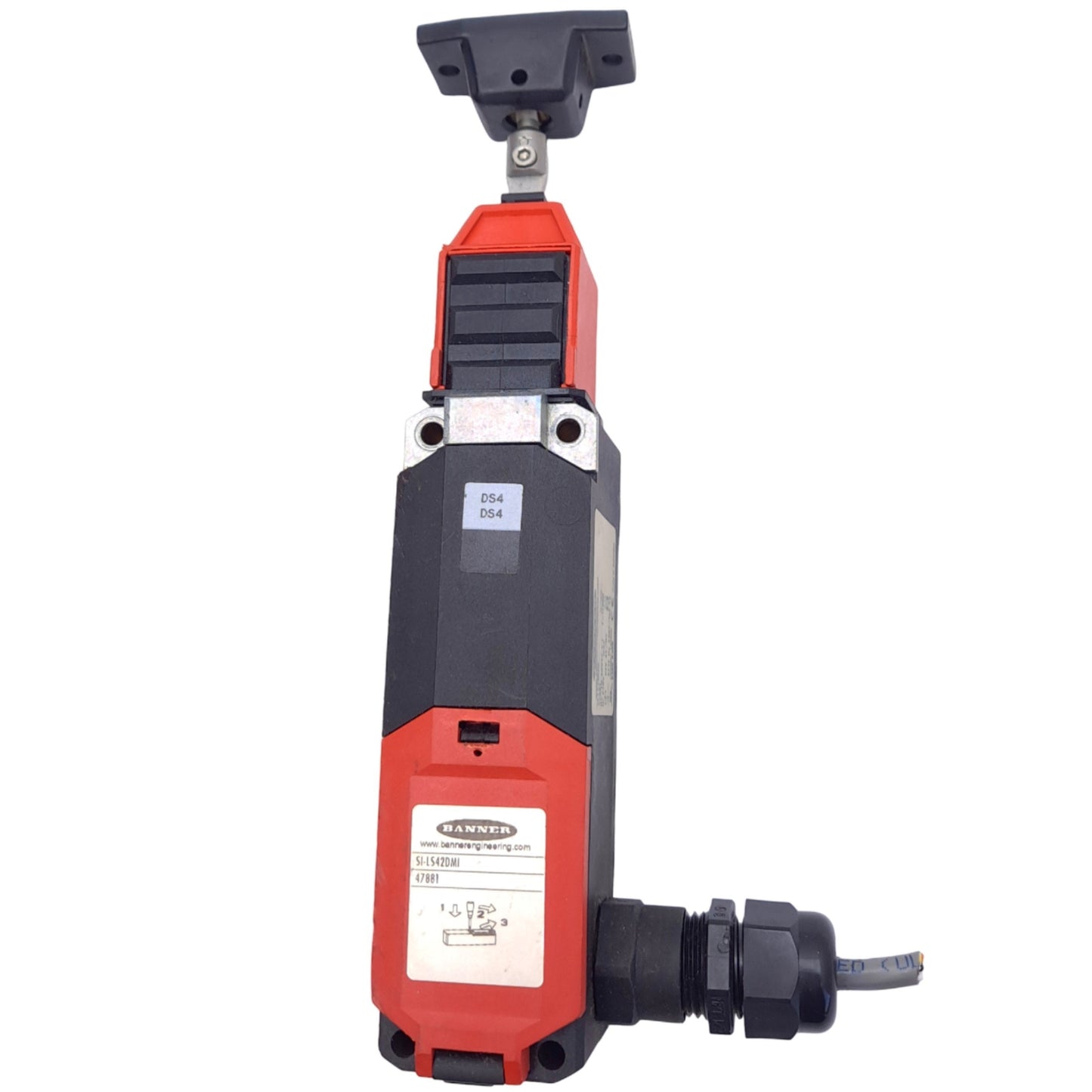 Used Banner SI-LS42DMI Safety Interlock Switch, 2NC/1NO 1NC, 1500N Max, 24VAC/DC Coil