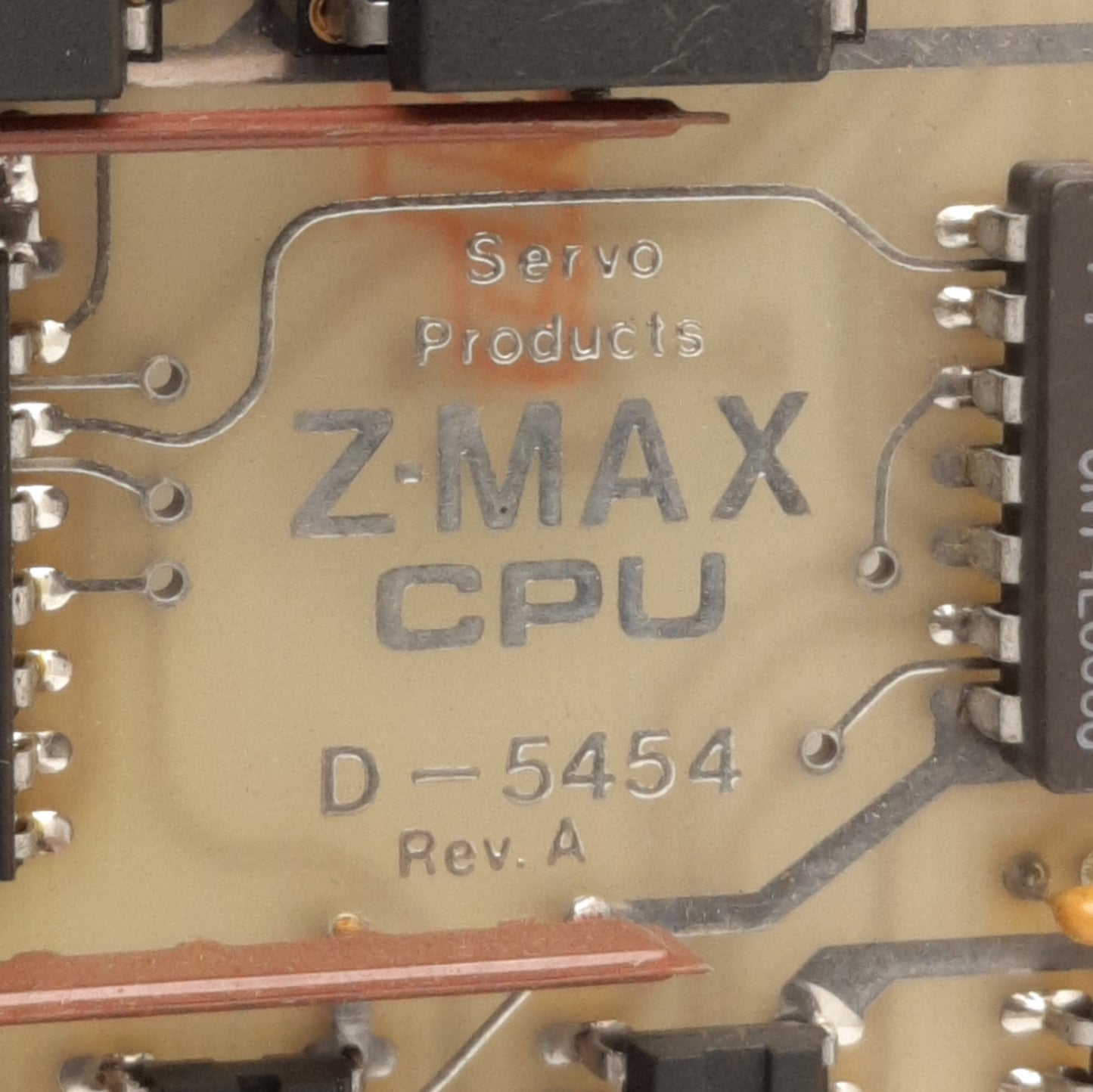 Used Servo Products D-5454 A Z-Max CPU Machine Board For Model 7501 CNC Mill