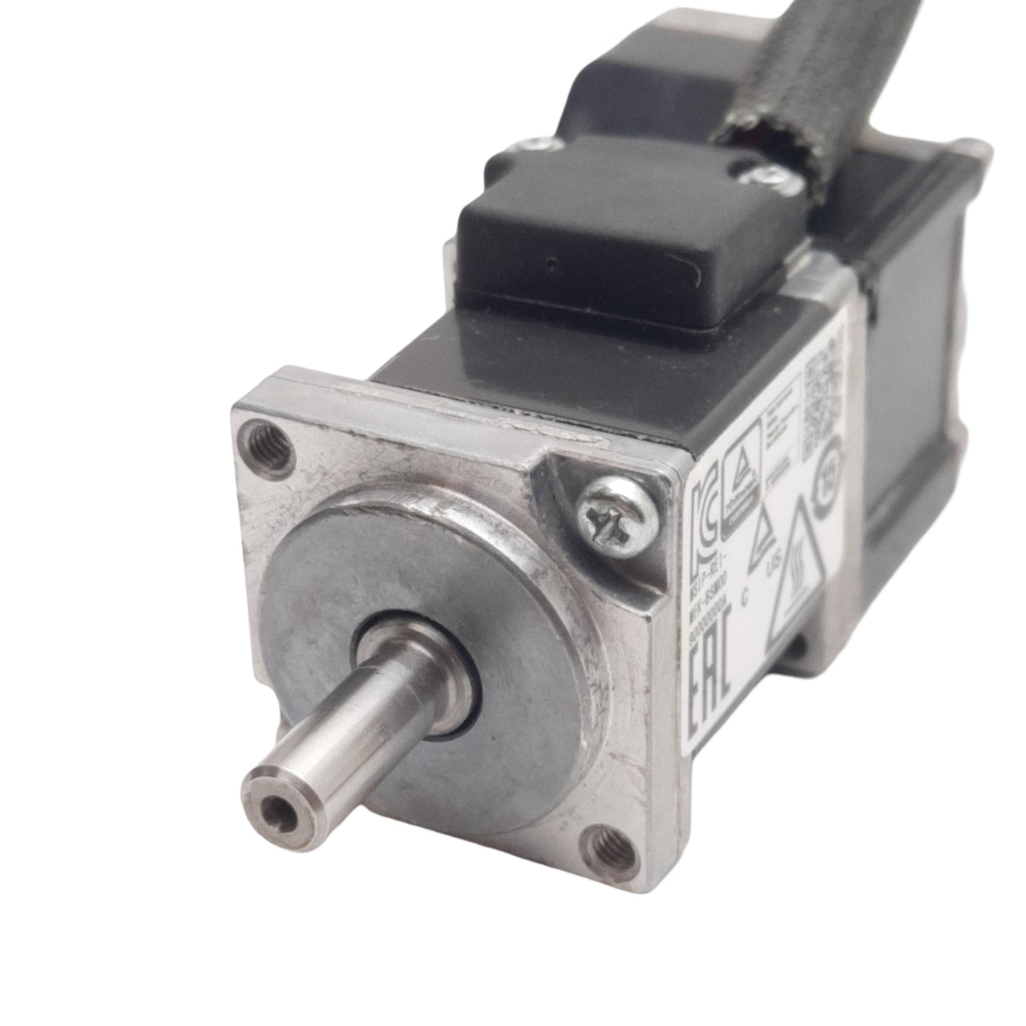 Used Mitsubishi Electric HG-AK0136 Servo Motor, 24-48VDC 2.1A, 3000rpm, .095Nm, ø5mm