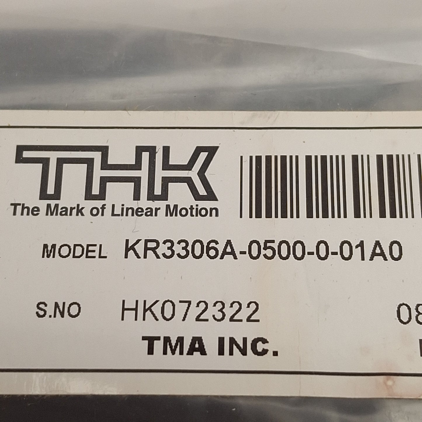 New THK KR3306A-0500-0-01A0 Linear Actuator, 500mm Stroke, 6mm Lead, 2840N Load