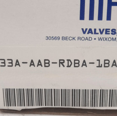 New MAC 33A-AAB-RDBA-1BA Solenoid Valve, 3/2 NC, M3 Ports, 120psi, 1.0W 24VDC Coil