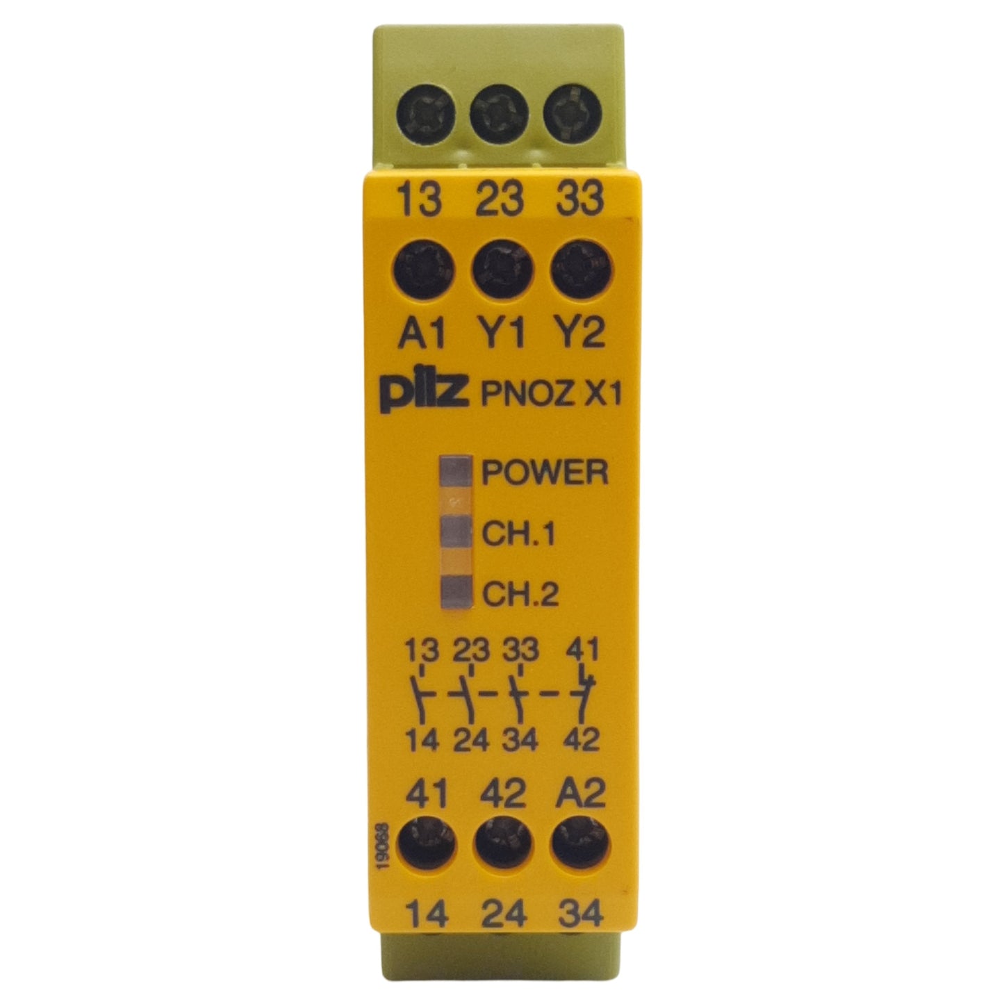 Used Pilz PNOZ X1 24VAC/DC 3n/o 1n/c Safety Relay, 1-Channel, 3NO + 1NC, 24VAC/VDC 6A