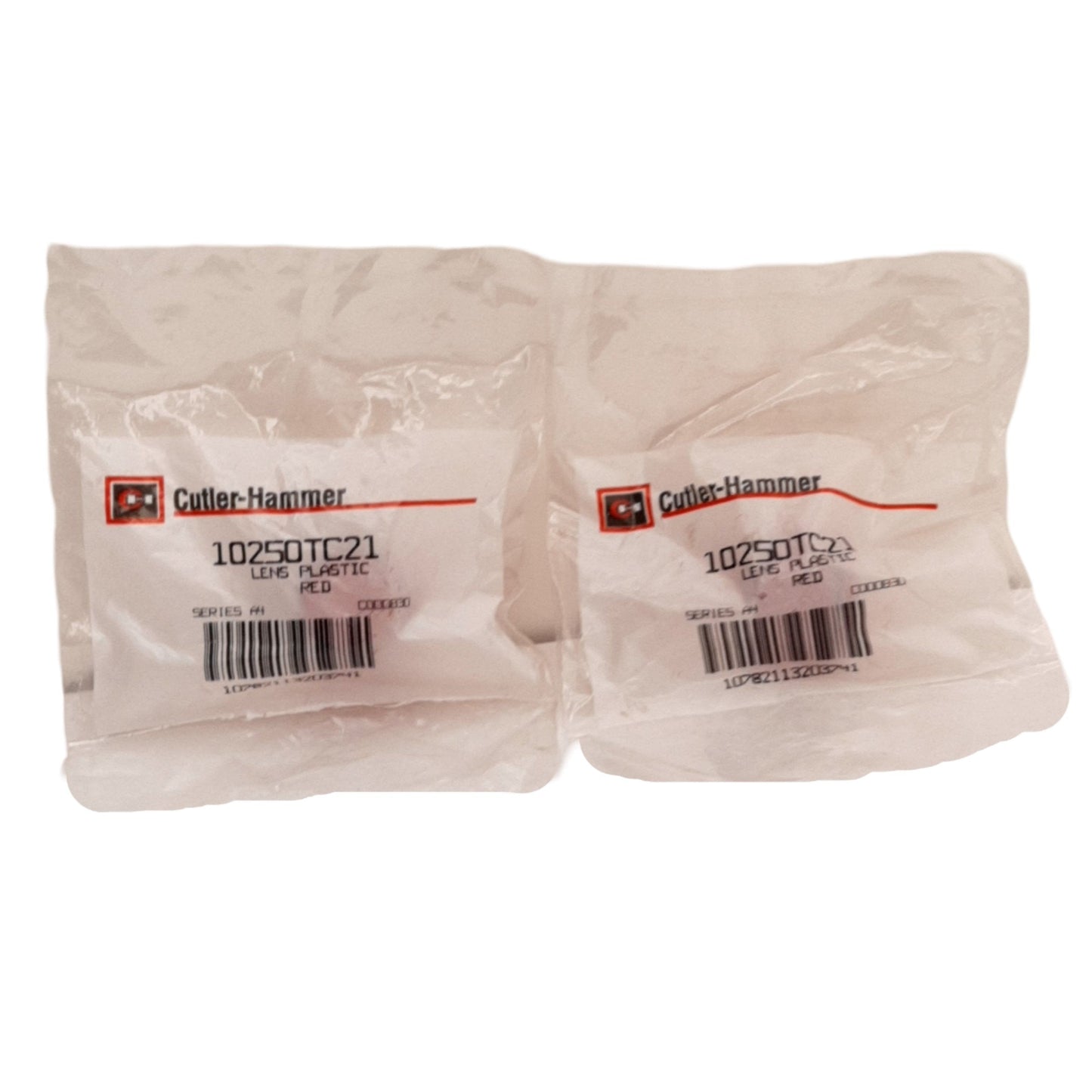 New Lot of 2 Cutler-Hammer 10250TC21 Red Pushbutton Lens, Used w/ 30.5mm Pushbutton