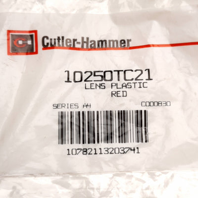 New Lot of 2 Cutler-Hammer 10250TC21 Red Pushbutton Lens, Used w/ 30.5mm Pushbutton