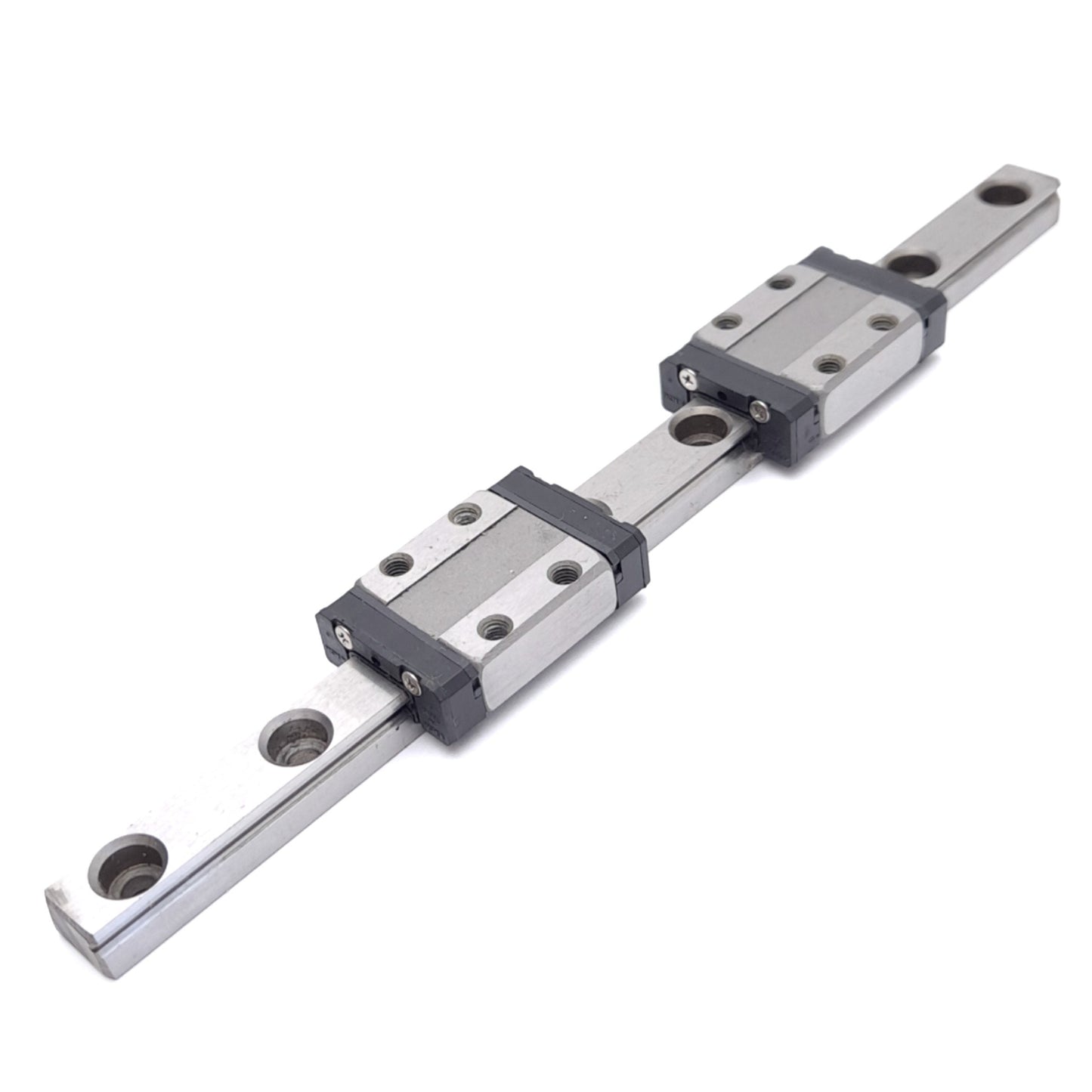 Used Mentor MCM9 (x2) Miniature Ball Bearing Linear Slides w/ 9x154mm Rail 2.25kN Max