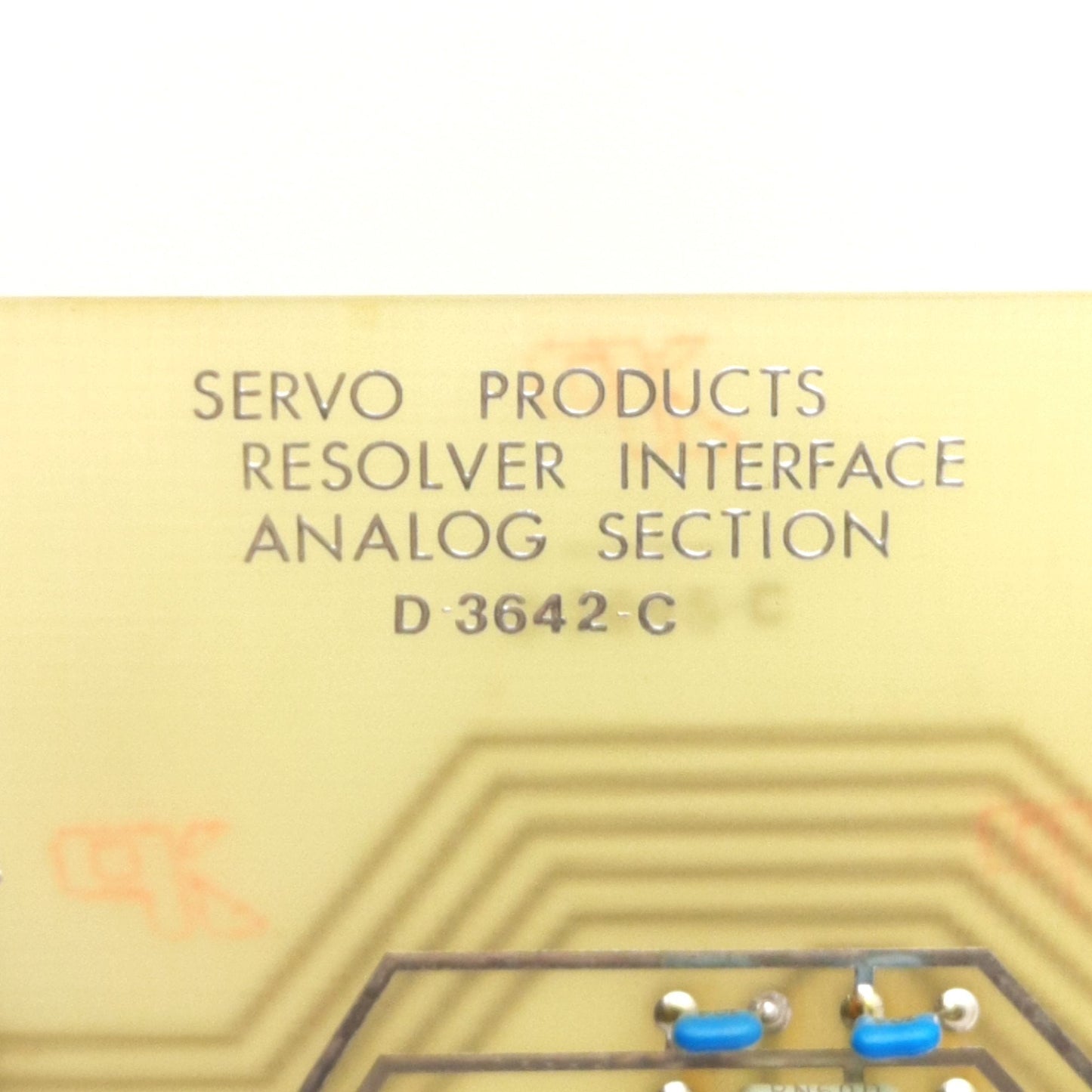 Used Servo Products D-3642 Resolver Interface Analog Section For Model 7501 CNC Mill