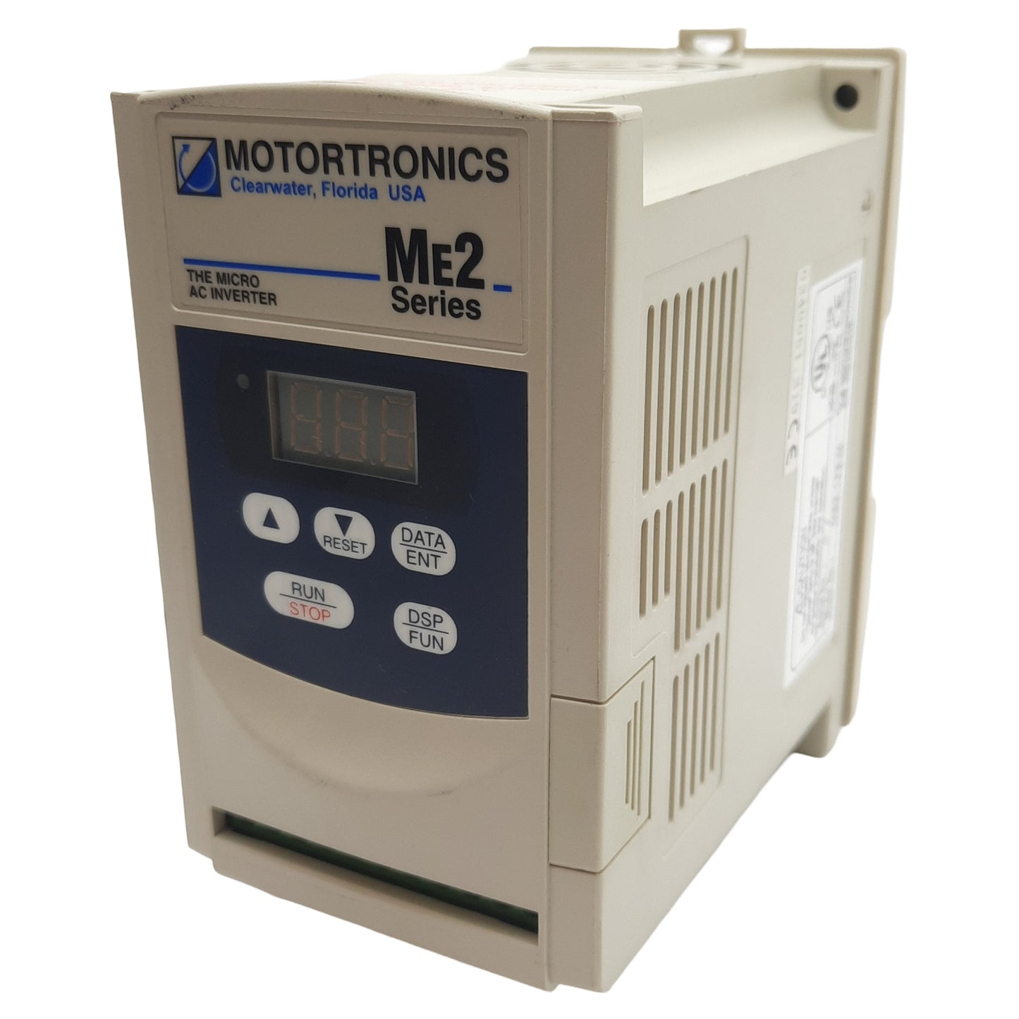 Used Motortronics ME2-1P5-M AC Drive PNP 1-Phase 110-240VAC In 3-Phase 380-460VAC Out