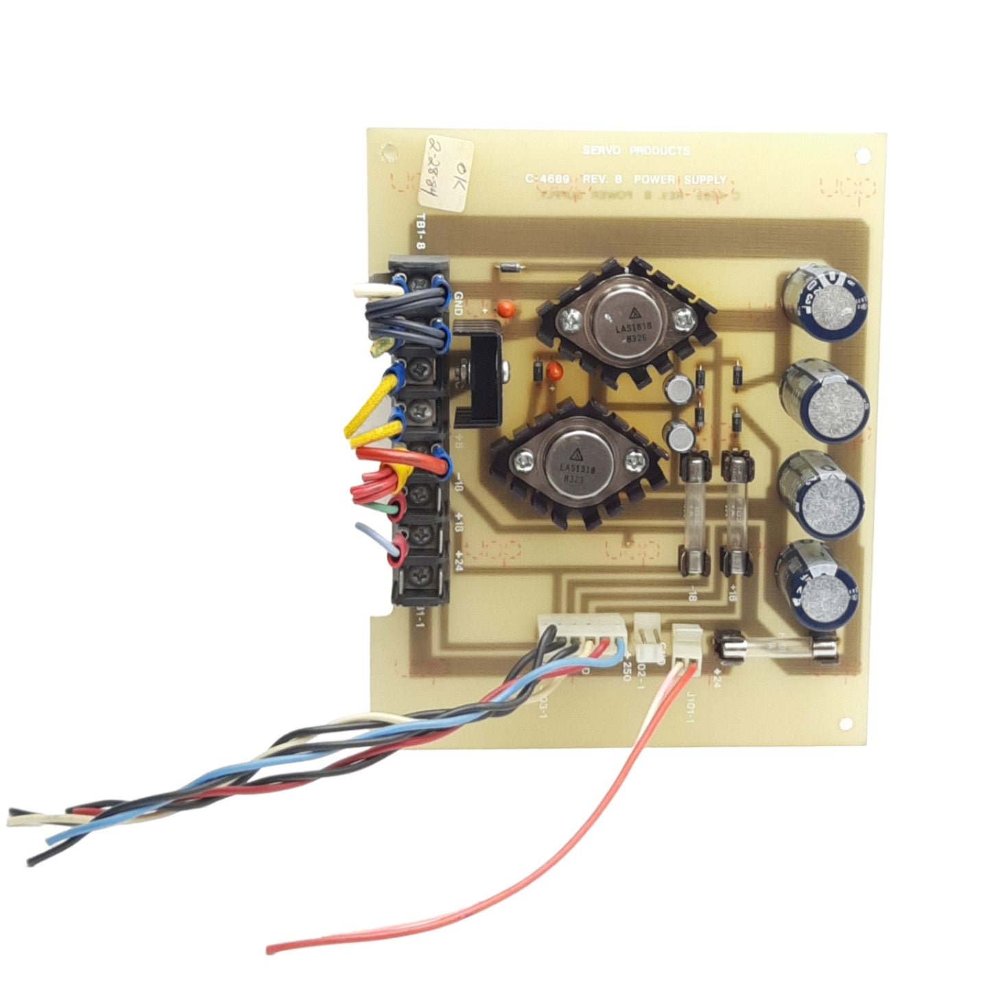Used Servo Products C-4689 B Power Supply Board For Model 7501 CNC Mill