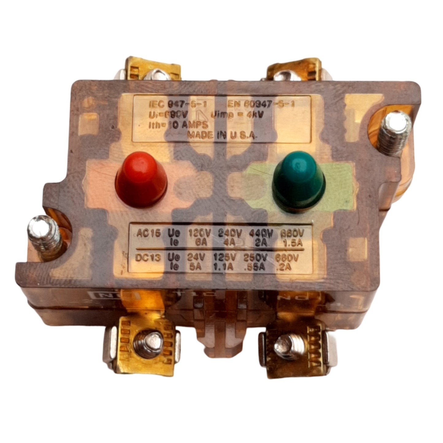 New Cutler-Hammer 10250T1C Pushbutton Contact Block, 1 NO 1 NC, 600V 10A, 30.5mm