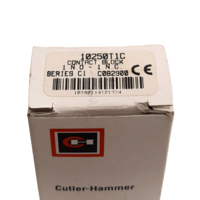 New Cutler-Hammer 10250T1C Pushbutton Contact Block, 1 NO 1 NC, 600V 10A, 30.5mm