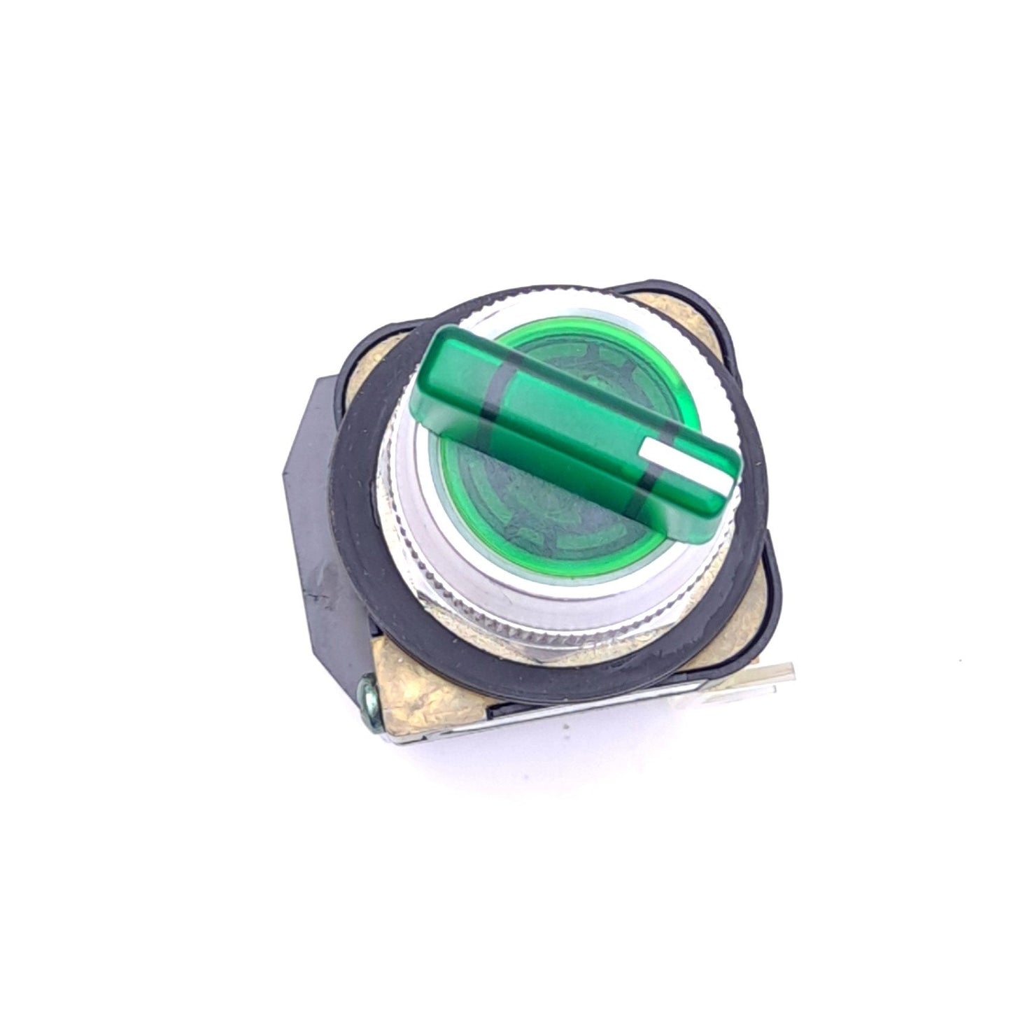 Used Allen Bradley 800T-16HG2KB6AX Selector Switch, ø30.5mm, 1NO 1NC, 120VAC