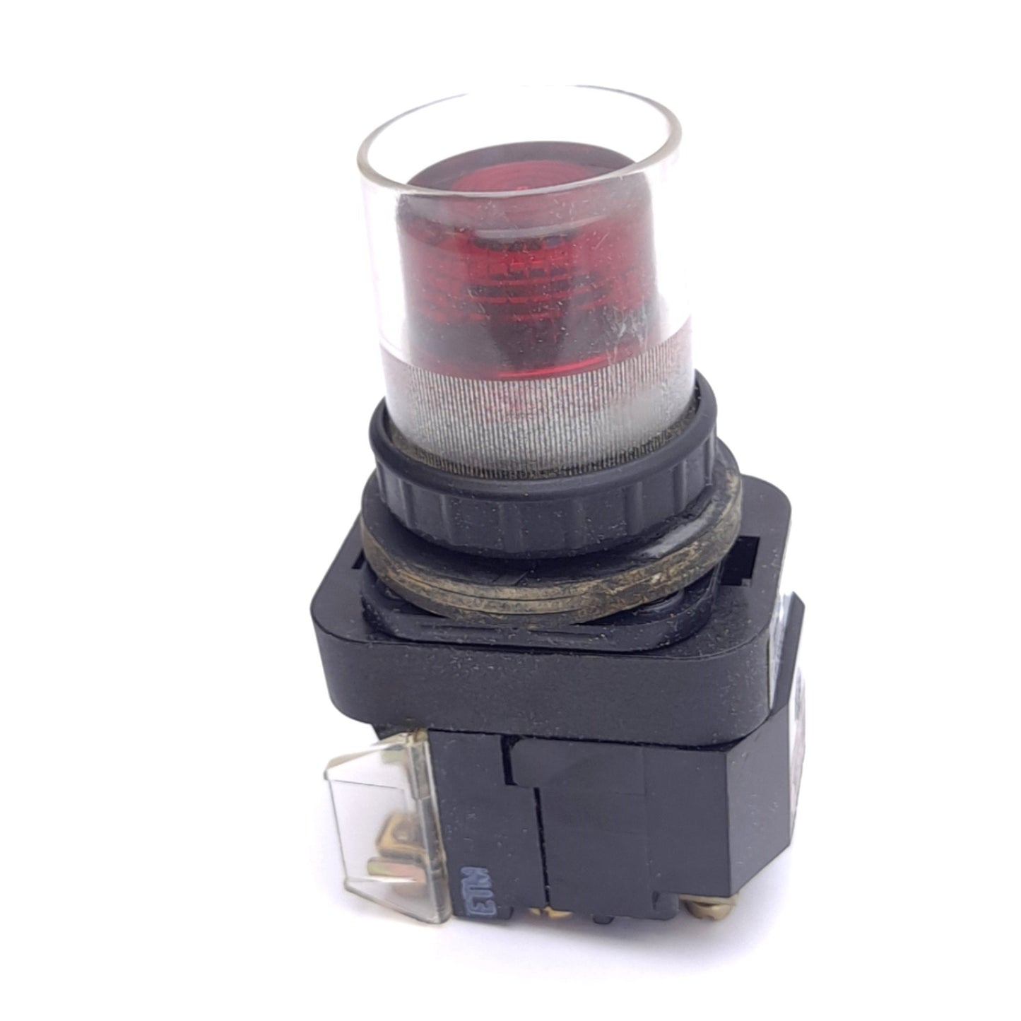 Used Allen Bradley 800H-PRAF16R Momentary Push Button, ø30mm, 1NO 1NC, 120VAC