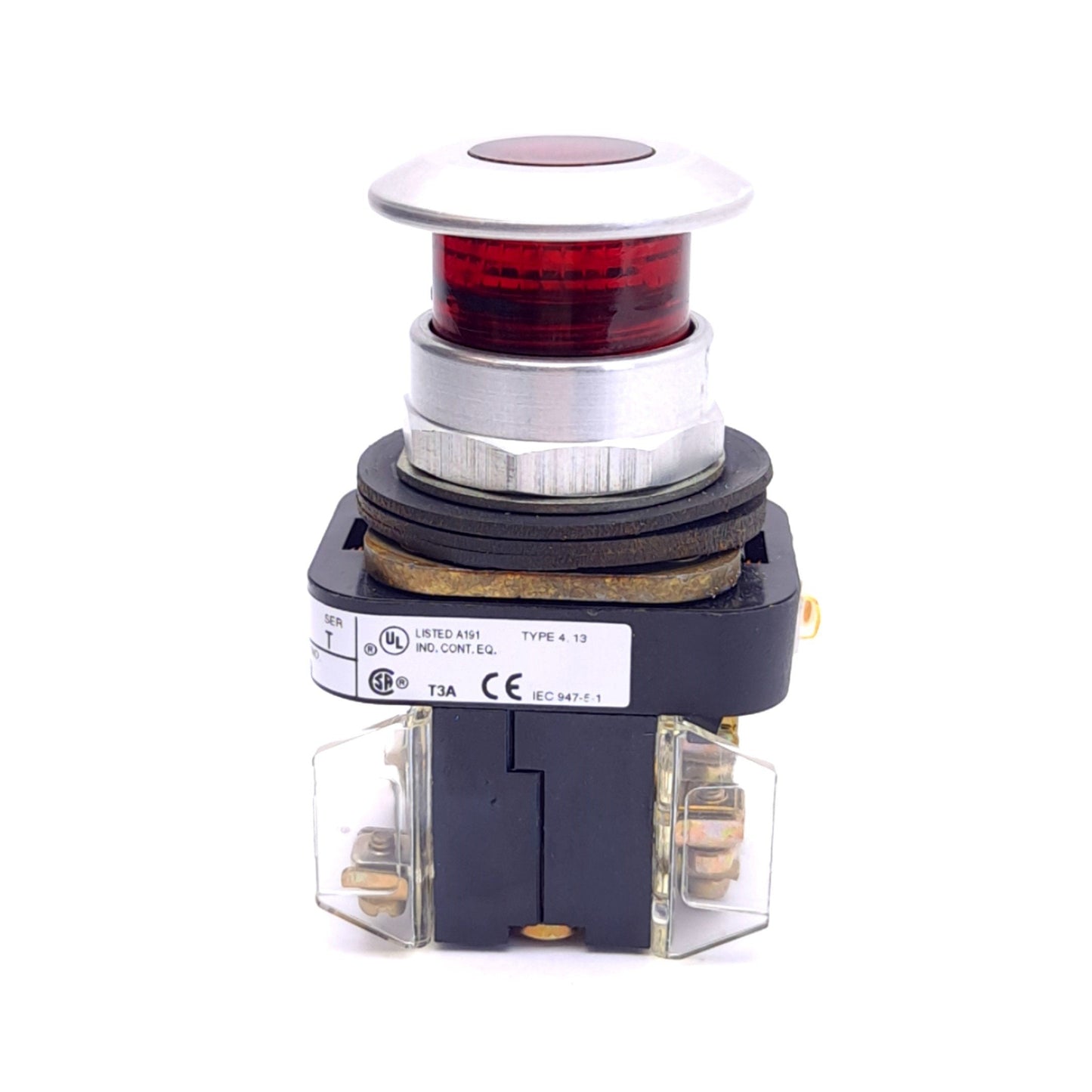 Used Allen Bradley 800T-FXMQ10RA7 3-Position Push Button, ø30mm, 1NC 1NCLB, 120VAC