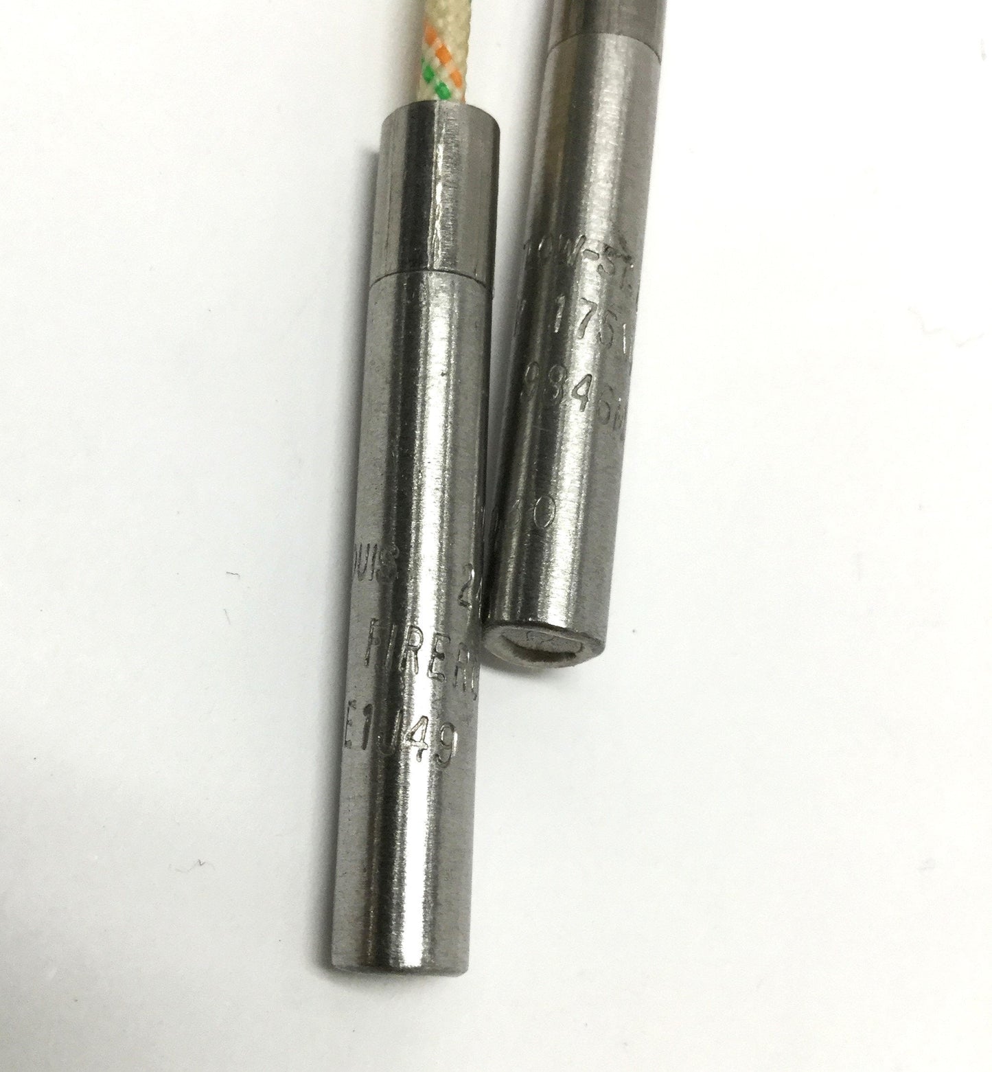 New – Open box Lot of 2 Watlow E1J49 Firerod Cartridge Heater Rods 240V, 175W, Ø1/4 x 1.25"