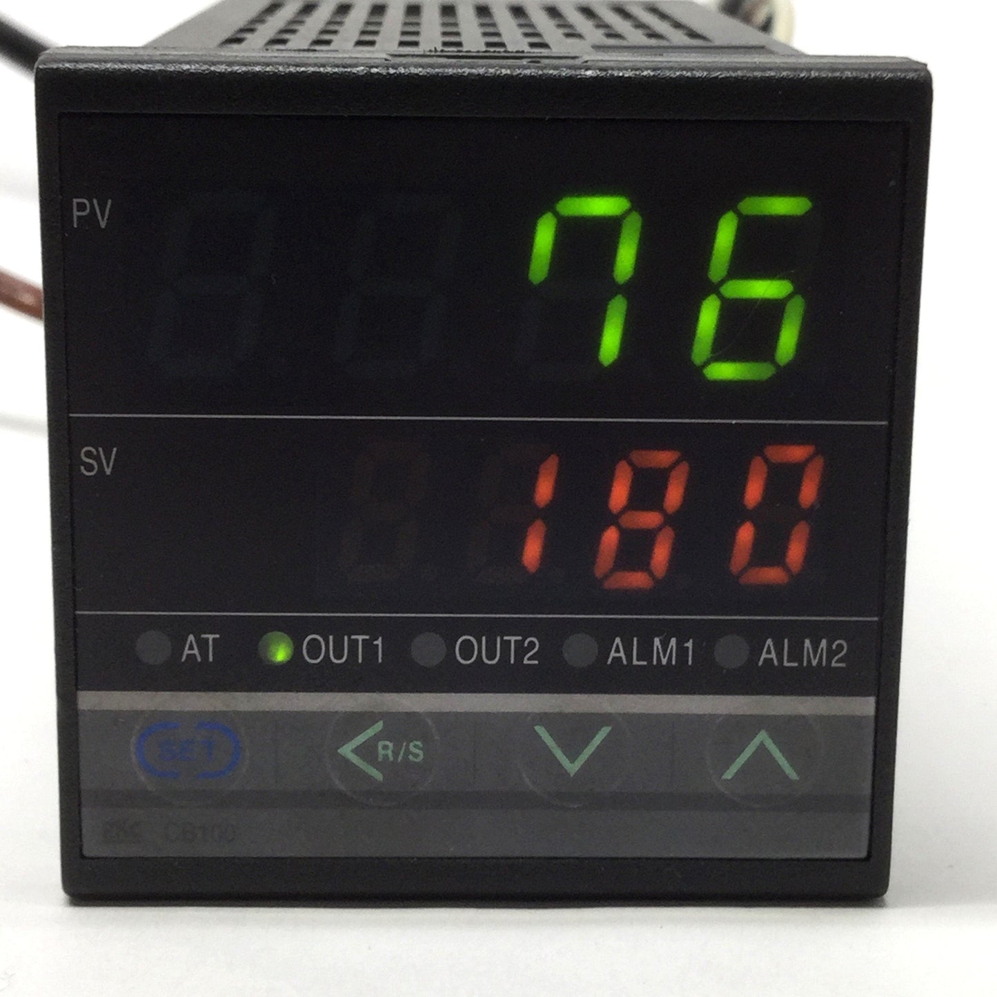 Used RKC CB100 Digital PID Temp Controller 100-240VAC, Relay Output, 2x Alarm