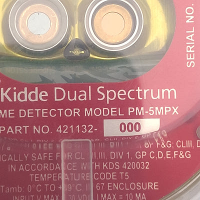 Used DET-TRONICS PM-5MPX Kidde Dual Spectrum IR Flame Detector, 9-30VDC, 2.5ft Cable