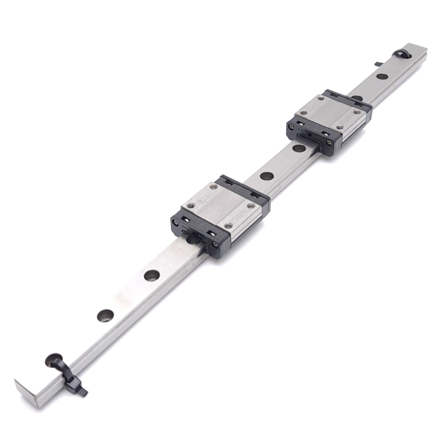 Used THK 2 SRS12M 275L Caged Ball Linear Guide Blocks w/ 12x275mm Rail, 4kN Max