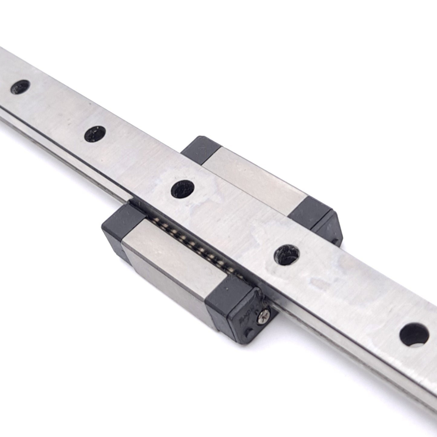 Used Hiwin MGN12 (2x) Ball Bearing Linear Guide Blocks w/ 12x293mm Rail, 3.92kN Max