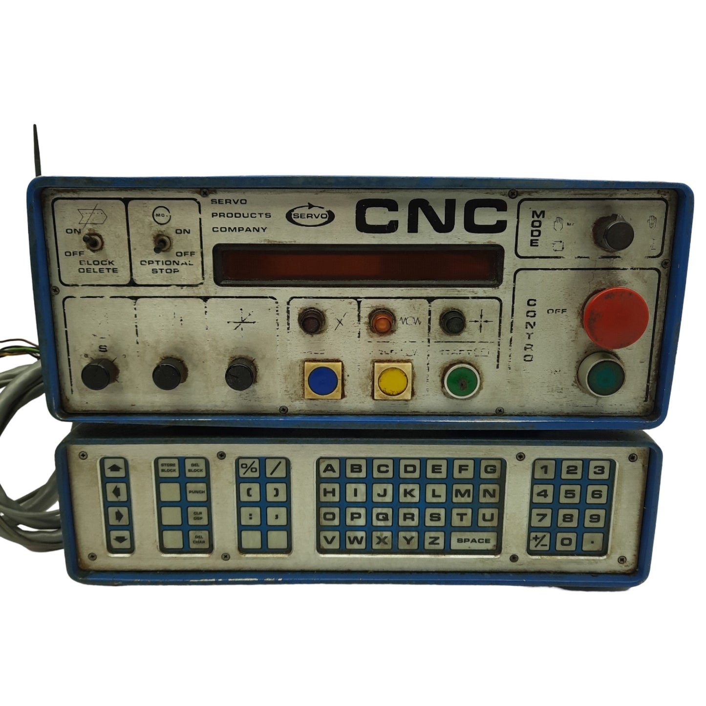 Used Servo Products Model 7501 CNC Mini Mill Front Control Panel *Worn/Legend*