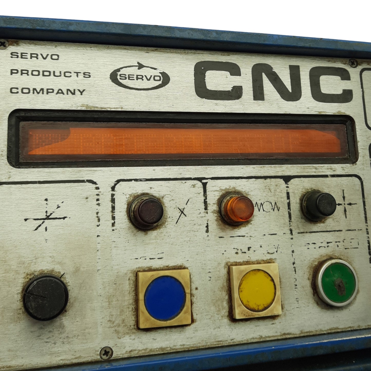 Used Servo Products Model 7501 CNC Mini Mill Front Control Panel *Worn/Legend*