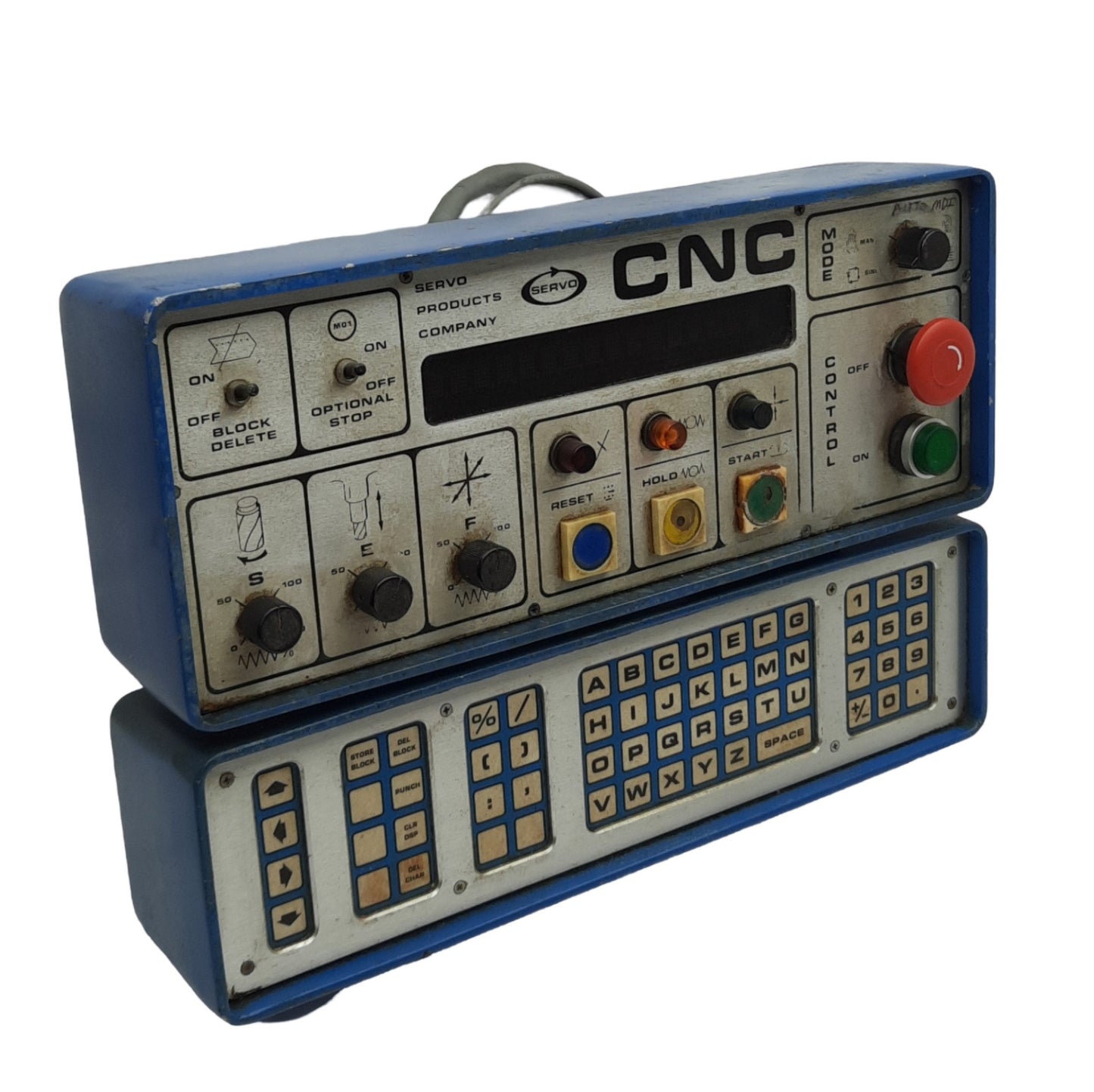 Used Servo Products Model 7501 CNC Mini Mill Front Control Panel *Worn / Legend*