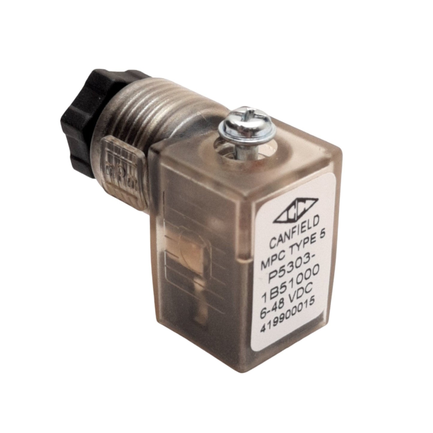 New Lot of 3 Canfield Connector P5303-1B51000 Solenoid Connector, Form C 9.4mm 48VDC