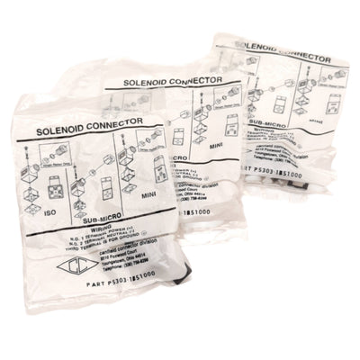 New Lot of 3 Canfield Connector P5303-1B51000 Solenoid Connector, Form C 9.4mm 48VDC