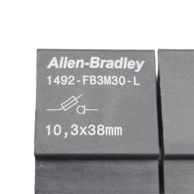 Used Allen Bradley 1492-FB3M30-L Fuse Holder, 3-Pole, 10mm x 38mm, 30A 110-600VAC/VDC