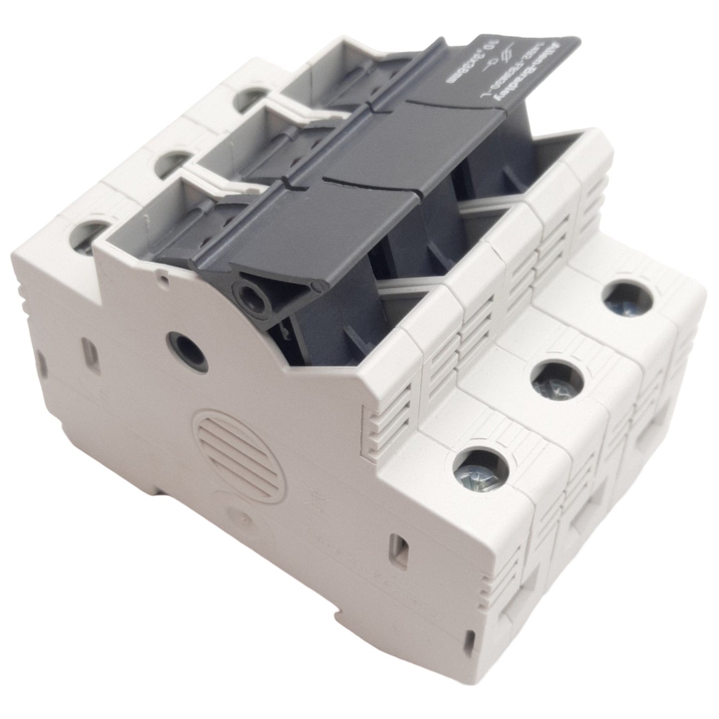 Used Allen Bradley 1492-FB3M30-L Fuse Holder, 3-Pole, 10mm x 38mm, 30A 110-600VAC/VDC