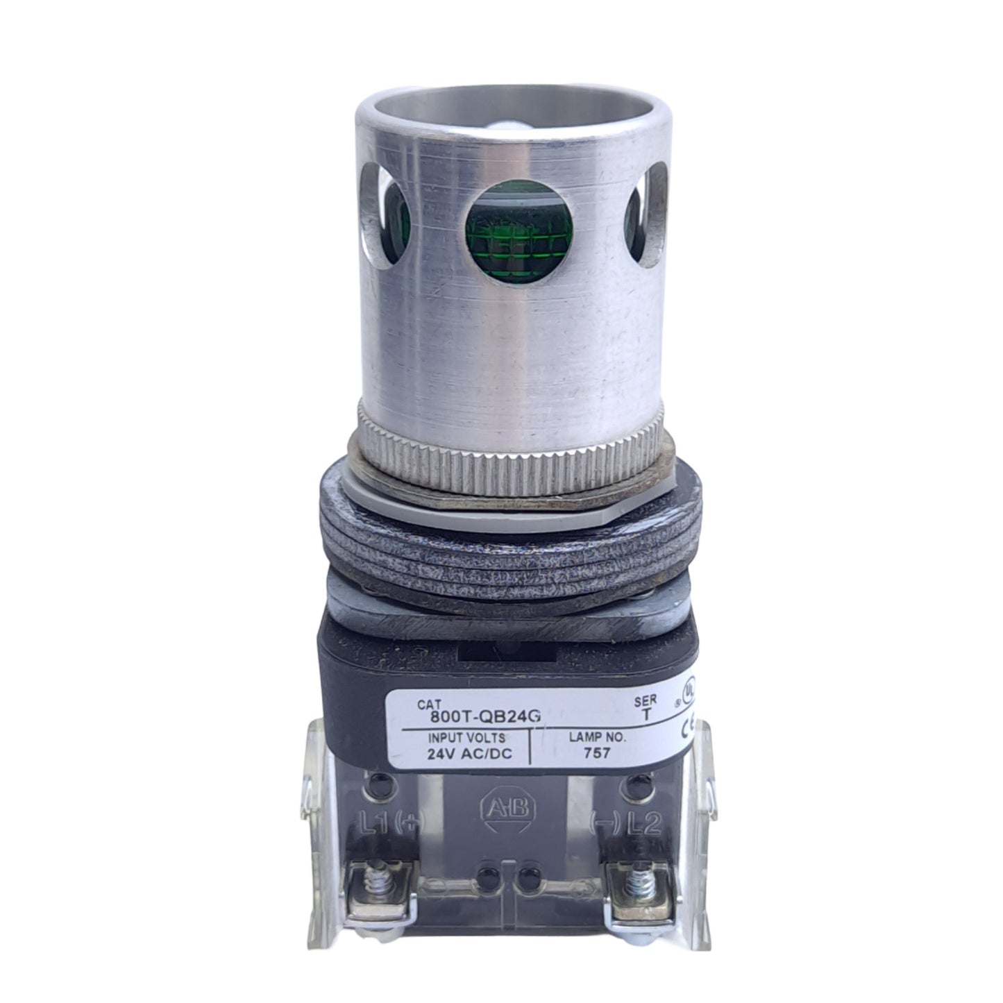 New – Open box Allen Bradley 800T-QB24G Illuminated Pushbutton, ø30mm, Momentary, 600VAC 10A