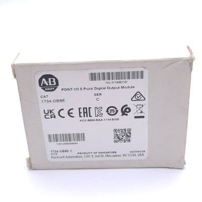 New Allen Bradley 1734-OB8E C POINT I/O Digital Output Module, 8-Output, 24VDC