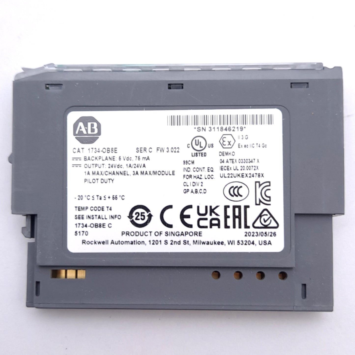 New Allen Bradley 1734-OB8E C POINT I/O Digital Output Module, 8-Output, 24VDC
