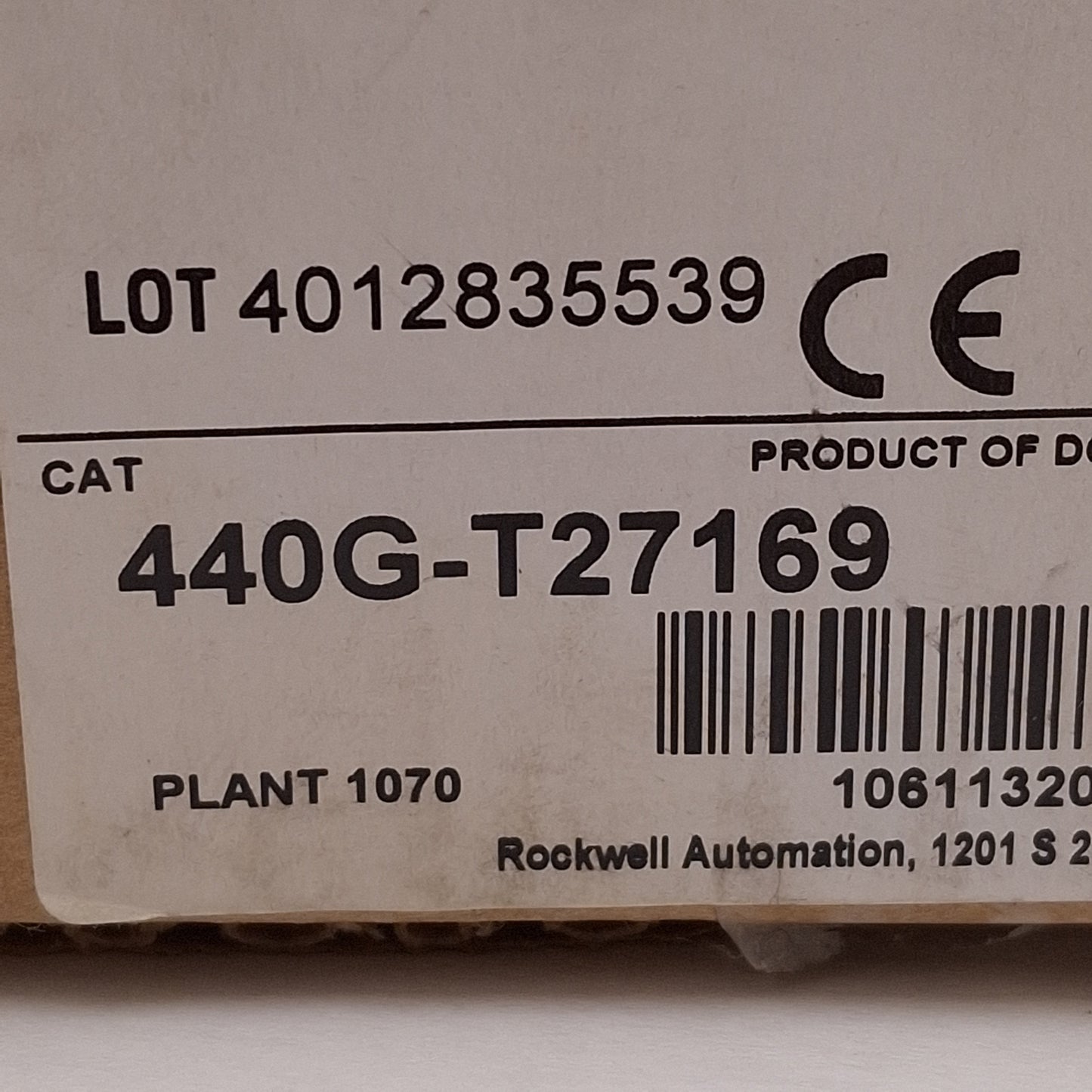 New Allen Bradley 440G-T27169 Guardmaster Safety Interlock, 2NC+1NO, 24VAC/DC Coil