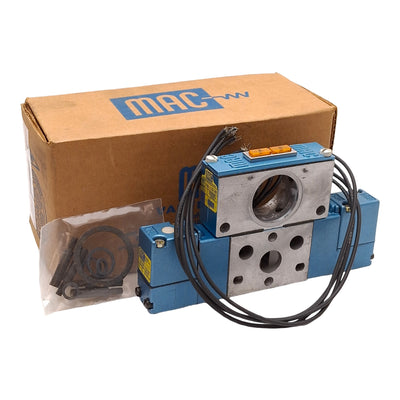 New MAC 821C-PM-111D-142 Solenoid Valve, 5/2 Double Operator, 20-150PSI, 120VAC Coil