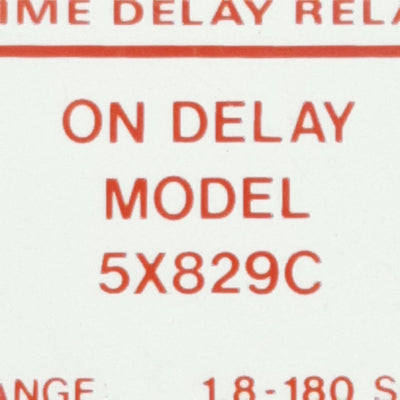 Used Dayton 5X829C Solid-State Time Delay Relay, 1.8-180sec Range, 120VAC In, 8-Pin