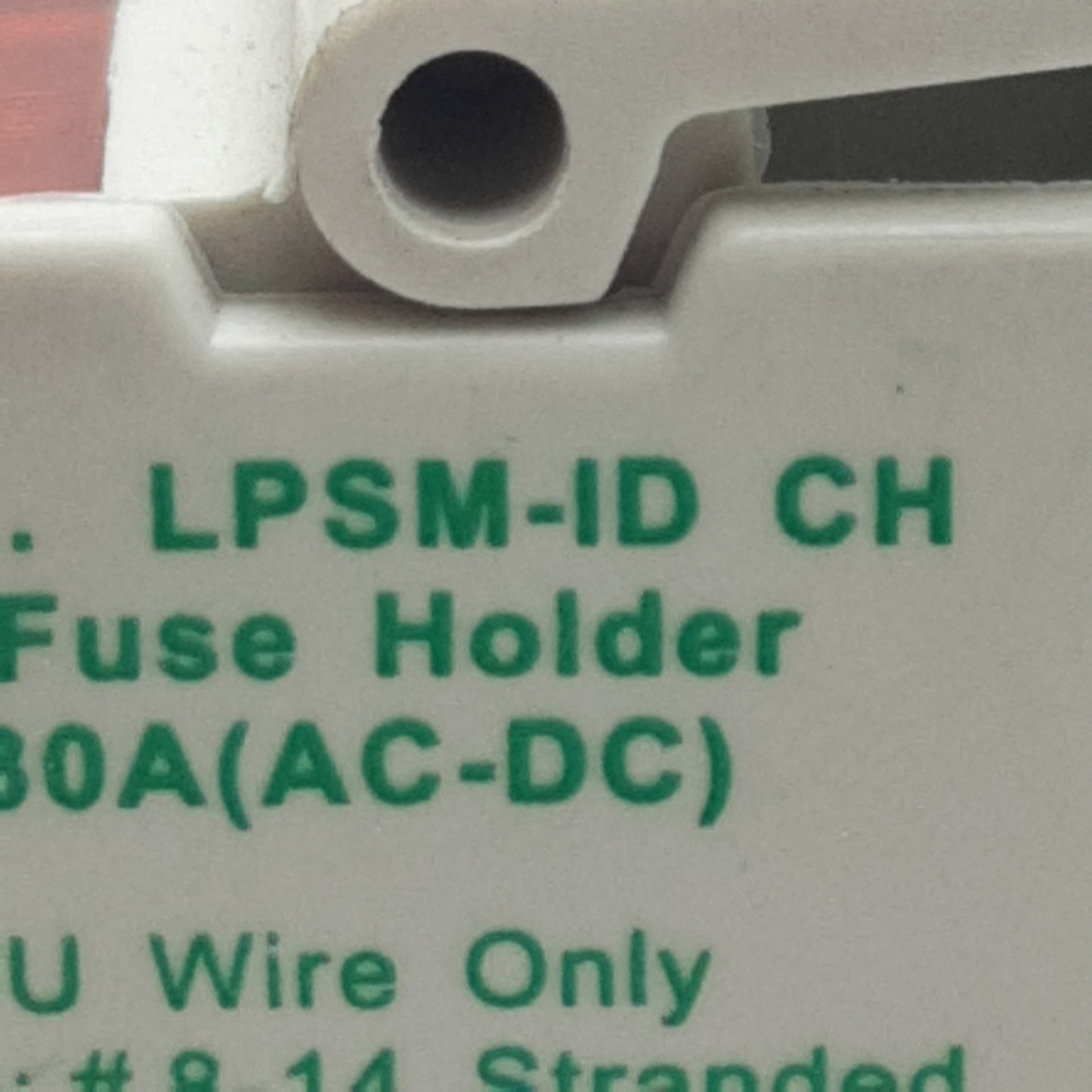 Used Lot of 2 LittelFuse LPSM001ID CH Midget Fuse Holder, 600VAC/VDC 30A, Class CC