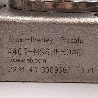 Used Allen Bradley 440T-MSSUE50 Guardmaster Trapped Key Interlock 2NC+1NO 110VAC Coil