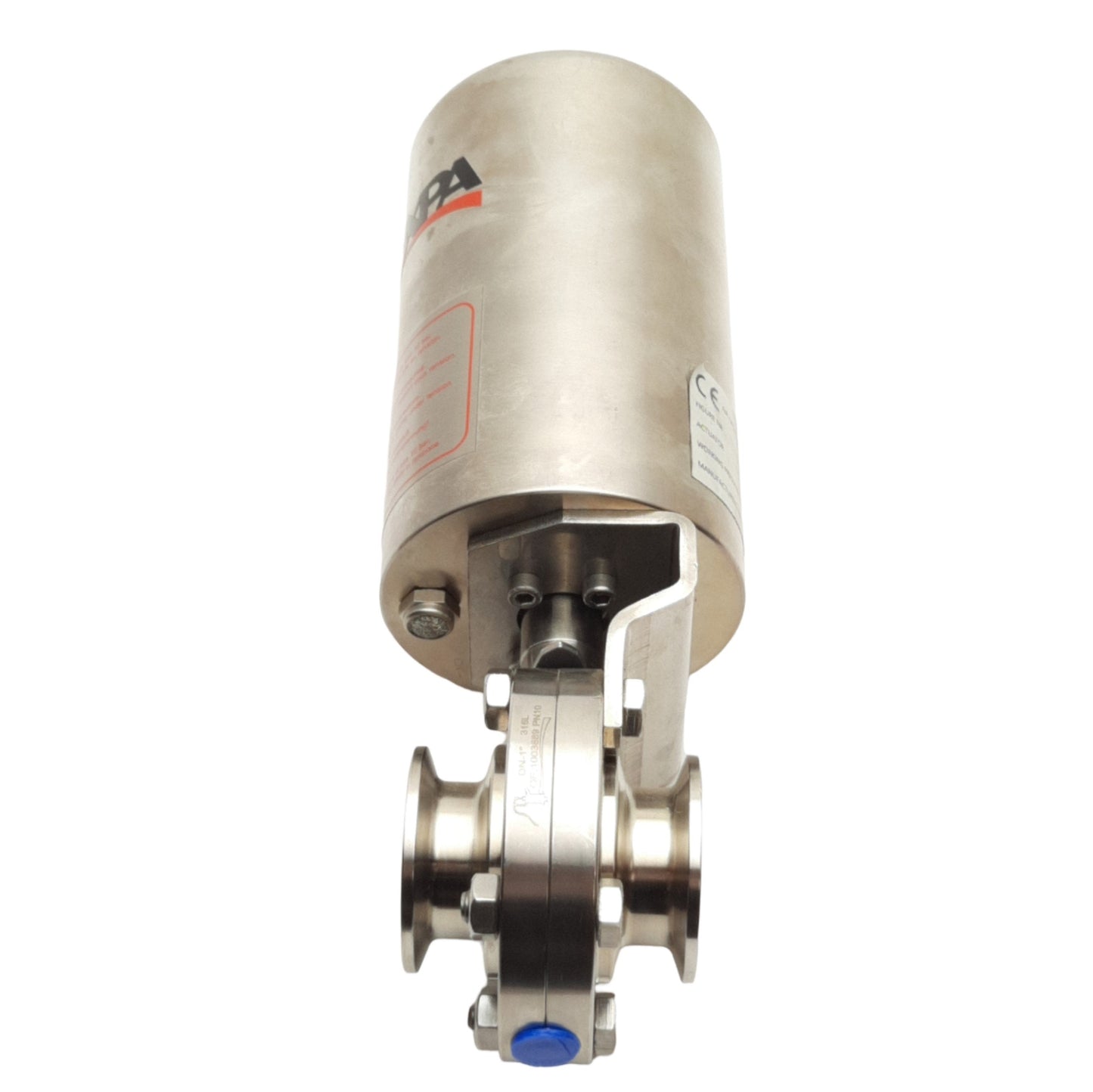 Used Inoxpa Model 08 Sanitary Valve & Actuator, DN25 / 1in, 10bar Max, 1/4in Tube