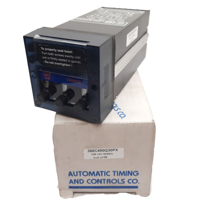 New ATC 366C400Q30PX Long Ranger Timer, 120VAC, 0.01s-9990hr, Relay Output DPDT