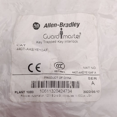 New Allen Bradley 440T-AKEYE10AF Guardmaster Trapped Key Interlock Key, Code "Af"