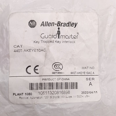 New Allen Bradley 440T-AKEYE10AC Guardmaster Trapped Key Interlock Key, Code "Ac"