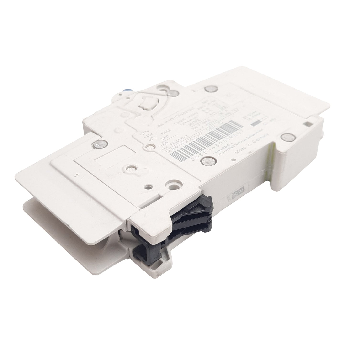 Used Allen Bradley 1489-M1C150 Circuit Breaker, 1-Pole C-Curve, 230VAC 15A, DIN Rail