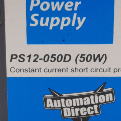Used Automation Direct PS12-050D Power Supply 1-Phase, 100-240VAC In, 12VDC 3.5A Out